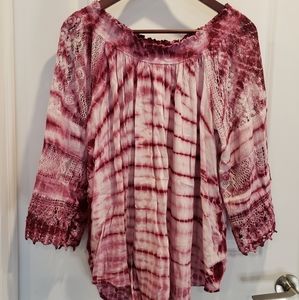 Tie-dye Print Blouse
